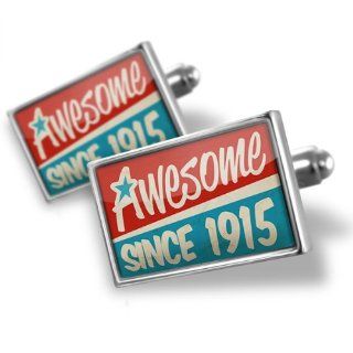 Cufflinks Awesome since 1915, Birthday/Year   Neonblond: NEONBLOND: Jewelry