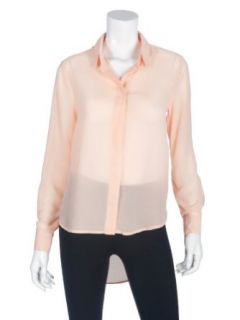 Mink Pink Sweet Life Shirt (Extra Small, Peach) at  Womens Clothing store: