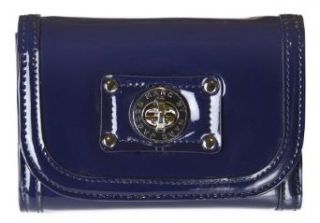 MARC JACOBS 'Totally Turnlock' Patent Leather Billfold Wallet   Indigo: Clothing