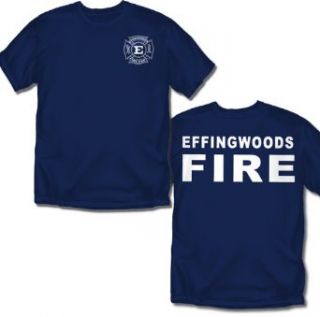 Effingwoods Fire Department Navy T Shirt   XXXXL: Clothing