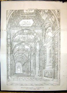 Architektur Raffaelle Loggia Vatikan Palast 1869 Rom Italien: Küche & Haushalt