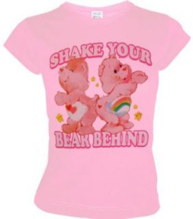 DIE GLCKSBRCHIS Retro Comic Girl T Shirt SHAKE YOUR BEAR BEHIND   ROSA Gr. L: Bekleidung