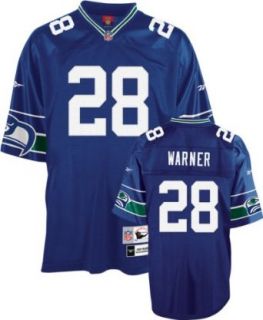 Curt Warner Blue Reebok NFL Premier Throwback Seattle Seahawks Jersey   3XL : Athletic Jerseys : Clothing
