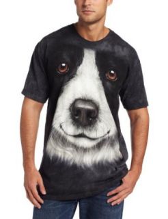 Border Collie Dog Face   Hund   Erwachsenen T Shirt von The Mountain: Bekleidung