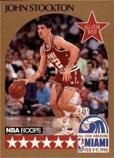 1990 NBA Hoops   John Stockton   Jazz   Card 25: Sports & Outdoors