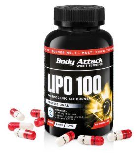 Body Attack LIPO 100,120 Kapseln (1 x 104 g): Lebensmittel & Getrnke