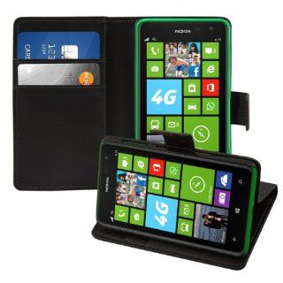 kwmobile Elegante Wallet Kunstledertasche fr das Nokia Lumia 625 mit Magnetverschluss und Stnderfunktion in Schwarz: Elektronik