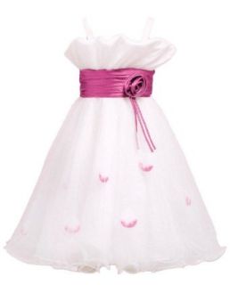 Ses Taft Kinderkleid Weiss Pink Gr.164 (CH003): Bekleidung