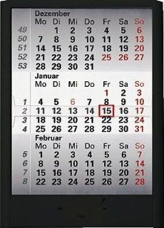 Walz Dreimonats Wandkalender 32x45cm schwarz Kalendarium: Bürobedarf & Schreibwaren