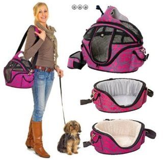 IATA Hunde Flugtasche Hundetasche Tragetasche Flugbox Hunde Tasche Flugkabine Flugzeug 12 Kg Pink 40 x 33 x 30 cm: Haustier