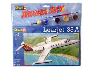 Learjet 35 A, 1:48, Modellbausatz inkl. Farben, Pinsel und Klebstoff: Spielzeug