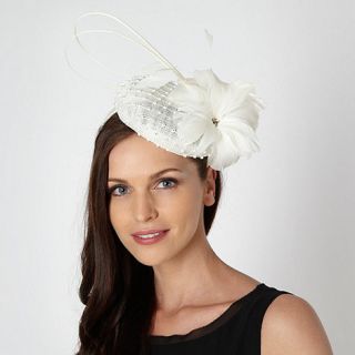 Star by Julien Macdonald Designer cream diamante quill beret fascinator