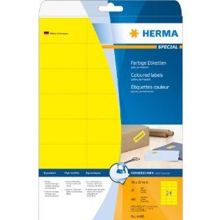 Herma 4466 Etiketten gelb 70x37 mm Papier matt 480 Stck: Bürobedarf & Schreibwaren