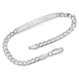 4,5mm 925 Silber Armband inkl. Gravur Lnge whlbar (17 21cm) ID0045: Unique Jewelry Design: Schmuck