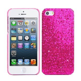 RT TRADING Apple iPhone 5 5G Glitter Bling Glitzer Strass Hlle Hard Case Cover in Pink: Elektronik
