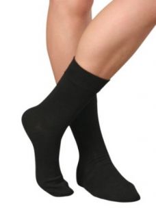 6 Paar schwarze Damen Bambus Socken von celodoro   Seidig weicher Griff, perfekte Passform, antibakteriell!   Spitze handgekettelt: Bekleidung