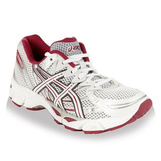 ASICS White and pink Gel Virage mesh trainers