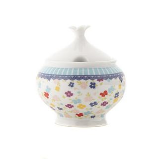 At home with Ashley Thomas White porcelain Heirloom sugar bowl