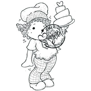 With Love Tilda Love is in the Air Cling Rubber Stamp