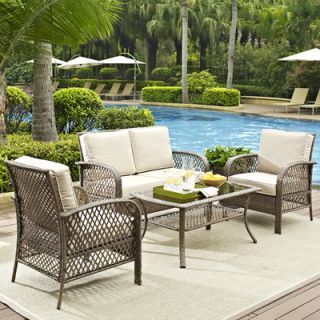 Tribeca 4 Piece Deep Seating Group with Cushion by Seacrest Home