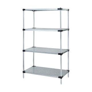 Quantum Solid Shelf Unit System — 74in.H Unit with 4 36in.W x 18in.D Shelves, Model# WR74-1836SG  Solid Shelving Starter Kits