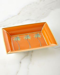 Halcyon Days Orange Palm Trinket Tray
