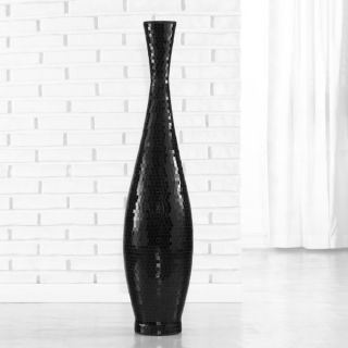Midnight Black Mosaic 41 inch Floor Vase (Indonesia)   14076499