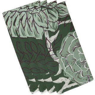 Flowers and Fronds Floral Napkin