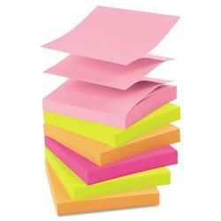 Post it 3 x 3 Neon Color Pop Up Refills, 100 Sheet Pads (Pack of 12