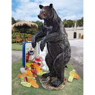 Design Toscano Fishing for Trouble Bear Statue   Garden Statues