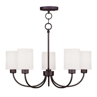 Convertible Chandelier Number of lights: 5 Shade Type: Off white linen