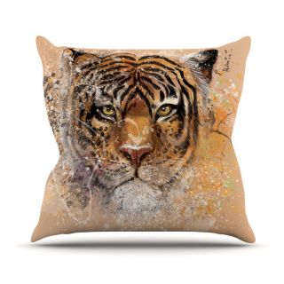 My Tiger by Geordanna Cordero Fields Throw Pillow by KESS InHouse