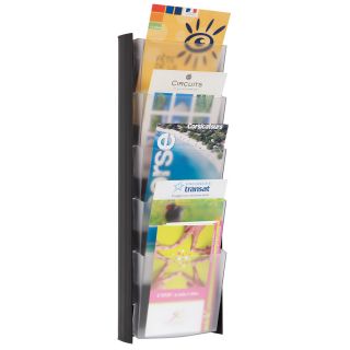 Alba 5 Pocket Wall A5 Document Display   5.8W in.   Commercial Magazine Racks