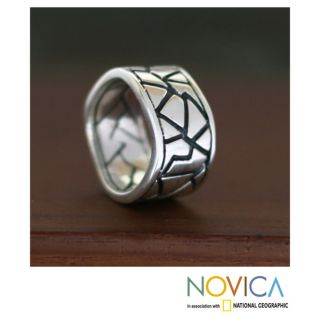 Sterling Silver Mens Puzzle Ring (Indonesia)   Shopping