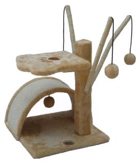 Go Pet Club Cat Tree Furniture 22 in. High Relaxer   Beige   Cat Trees