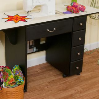Arrow Auntie Black Laminate Airlift Sewing Cabinet