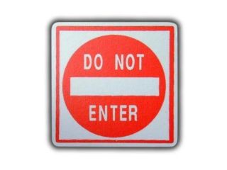 One World Road Sign Do Not Enter Wooden Drawer Pulls [Set of 2]
