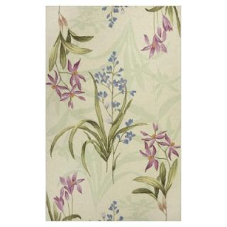 Kas Rugs Wild Sprigs Ivory/Purple 2 ft. 6 in. x 4 ft. 2 in. Area Rug COL182330X50