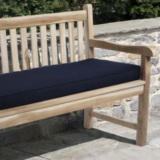 Clara Indoor/ Outdoor Navy Blue Bench Cushion made with Sunbrella