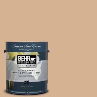 BEHR Premium Plus Ultra Home Decorators Collection 1 gal. #HDC NT 04 Creme De Caramel Satin Enamel Interior Paint 775401