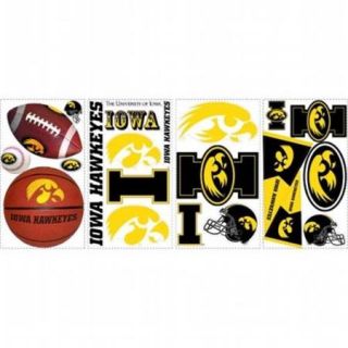 Roommate RMK1745SCS University of Iowa Peel and Stick Wall Decals