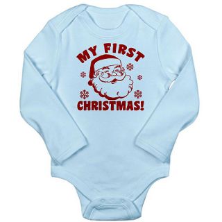 CafePress Newborn Baby My First Christmas Long Sleeve Bodysuit