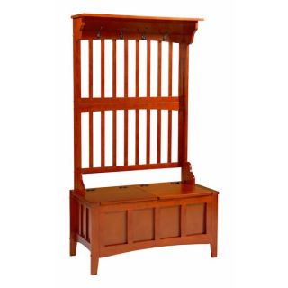 Oh! Home Eloise Entryway Hall Tree with Split Seat Storage Bench
