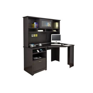 Bush Cabot Corner Computer Desk with Hutch