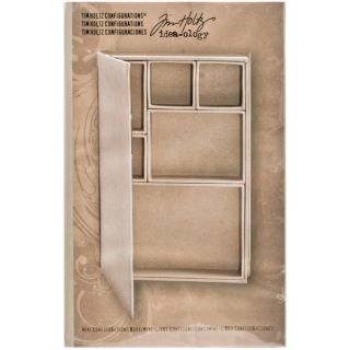 Idea Ology Configurations Mini Chipboard Shadow Box Book 6X9, 6