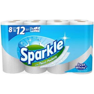 Sparkle Pick A Size Giant Rolls Paper Towels Thirst Pockets, 107 sheets, 8 rolls