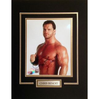 Framed 8x10   Autographed by WWEs Infamous Chris Benoit   17453356