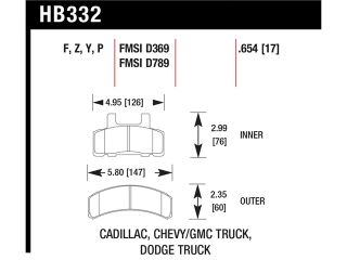 Hawk Performance HB332Y.654 Disc Brake Pad