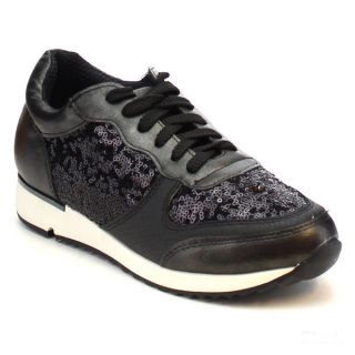 MI.IM JUDE 03 Womens Shine Sequined Lace Up Fashion Running Sneakers