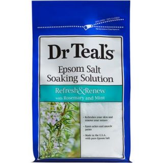 Dr. Teal's Refresh & Renew with Rosemary and Mint Epsom Salt Soaking Solution, 3 lbs
